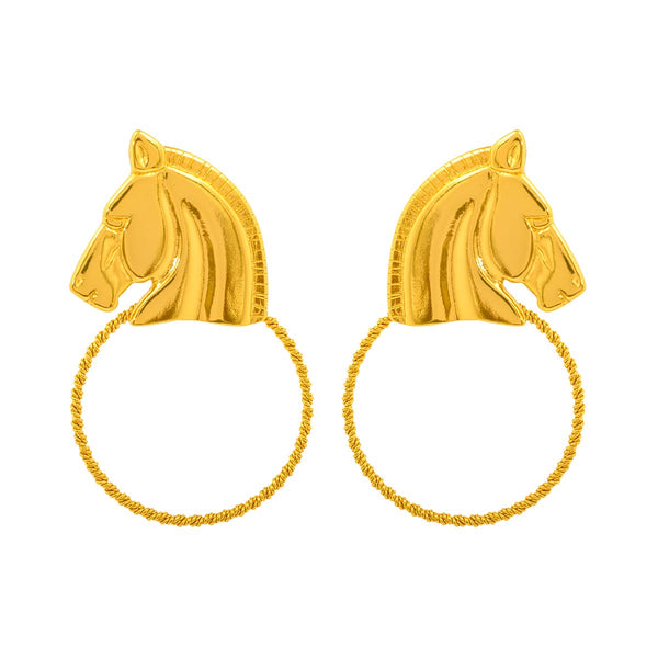 Horse Hoop Earrings