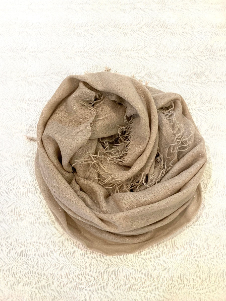 Cashmere and Silk Blend Scarves with Woven Lurex detail